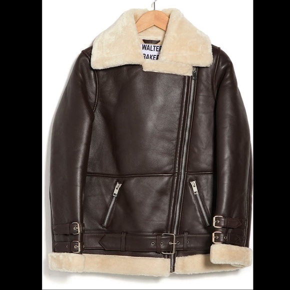 Walter Baker Jackets & Coats Nwt Walter Baker Genuine Leather Faux